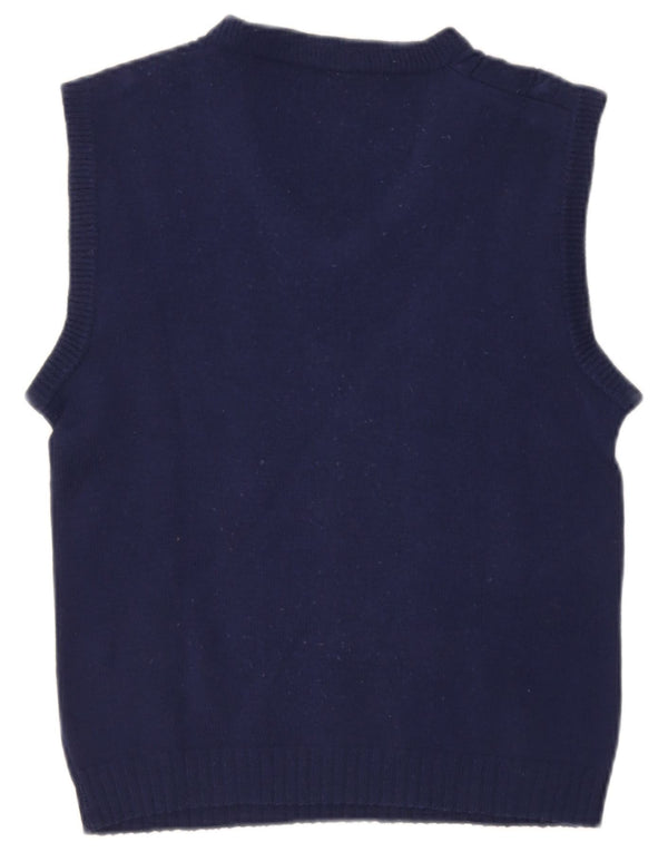 Vintage Mens Vest Tank Top Large Navy Blue