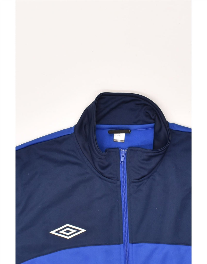 UMBRO Mens Tracksuit Top Jacket XL Navy Blue Colourblock Polyester | Vintage Umbro | Thrift | Second-Hand Umbro | Used Clothing | Messina Hembry 