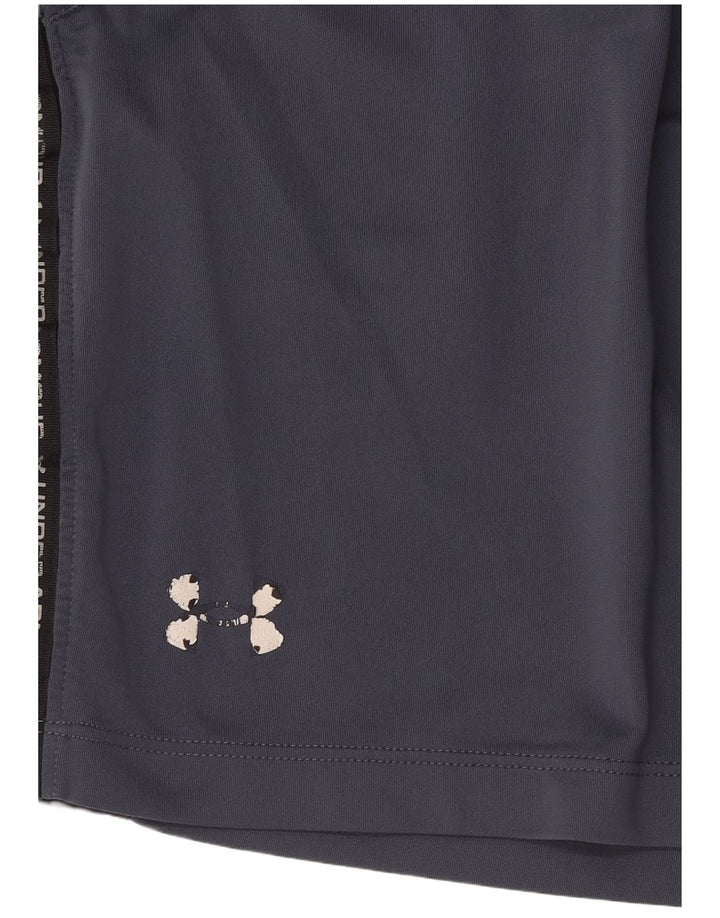 Under Armour Mens Graphic Sport Shorts Small Grey Colourblock Polyester