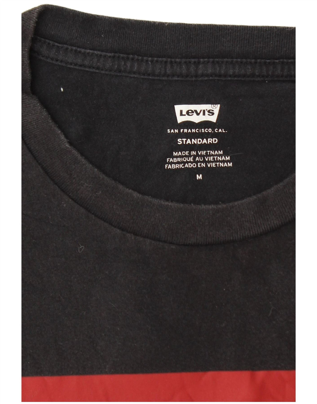Levi's Womens Standard Graphic T-Shirt Top UK 14 Medium Black