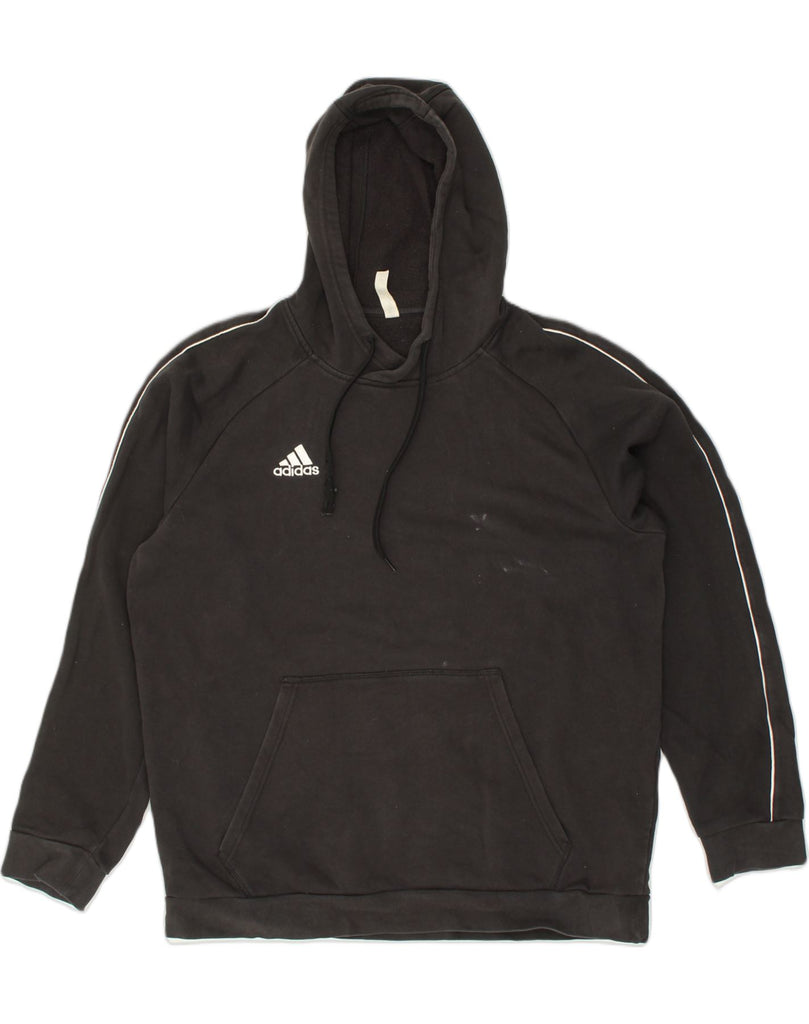 ADIDAS Mens Hoodie Jumper XL Black Cotton | Vintage Adidas | Thrift | Second-Hand Adidas | Used Clothing | Messina Hembry 