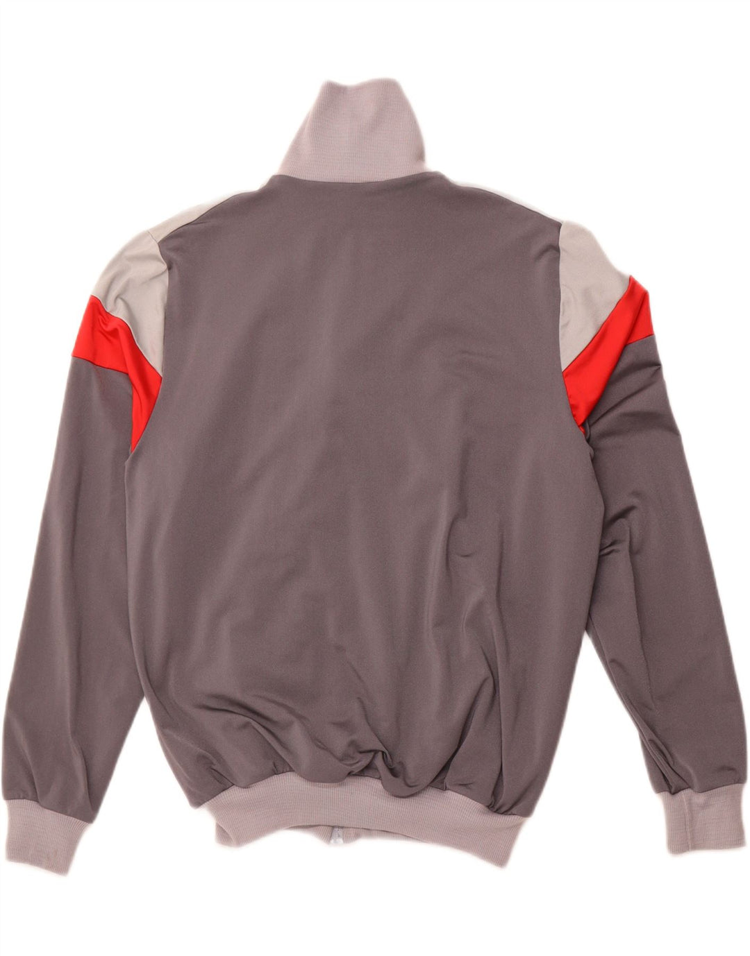 VINTAGE Mens Tracksuit Top Jacket UK 42 Large Grey Colourblock Polyamide