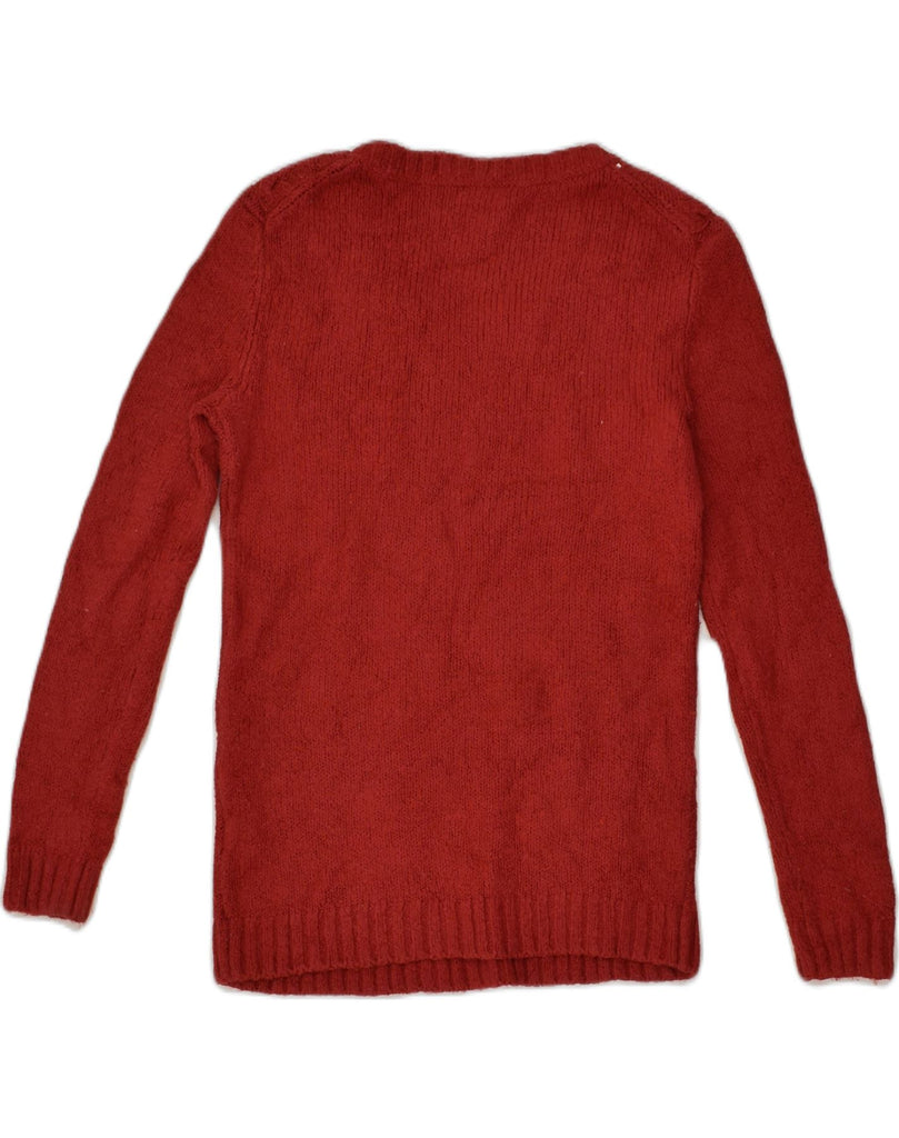 TOMMY HILFIGER Womens Crew Neck Jumper Sweater UK 8 Small Red Cotton | Vintage Tommy Hilfiger | Thrift | Second-Hand Tommy Hilfiger | Used Clothing | Messina Hembry 