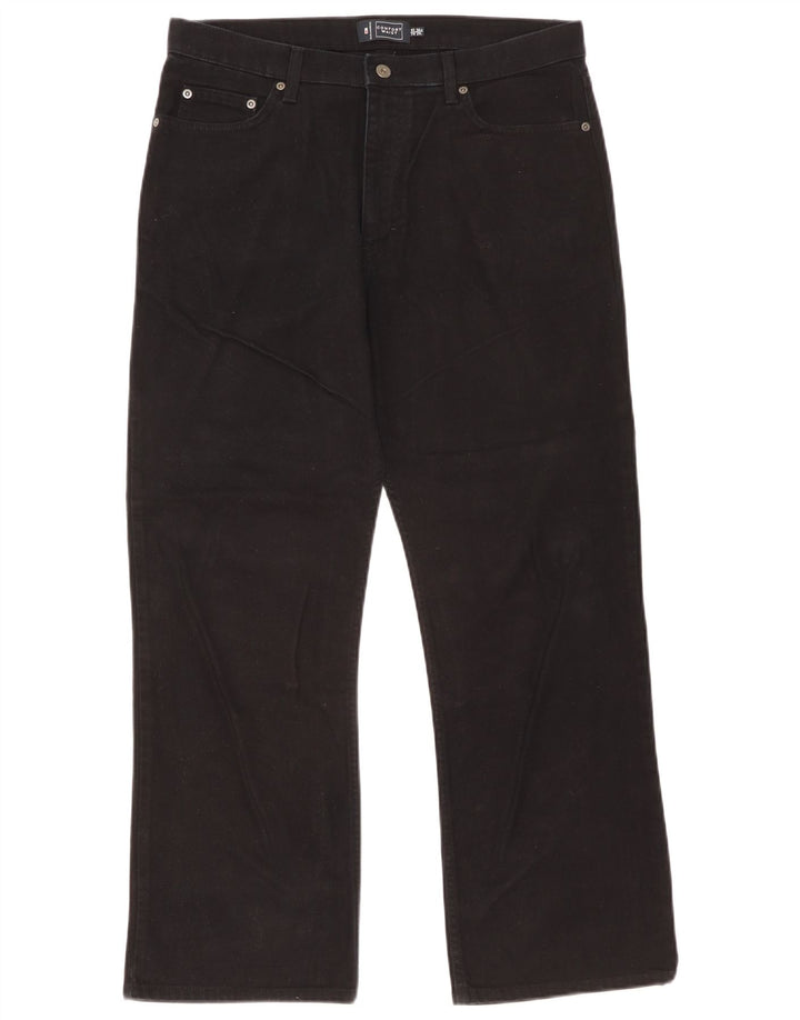 Marks & Spencer Mens Blue Harbour Straight Jeans W36 L29 Black Cotton