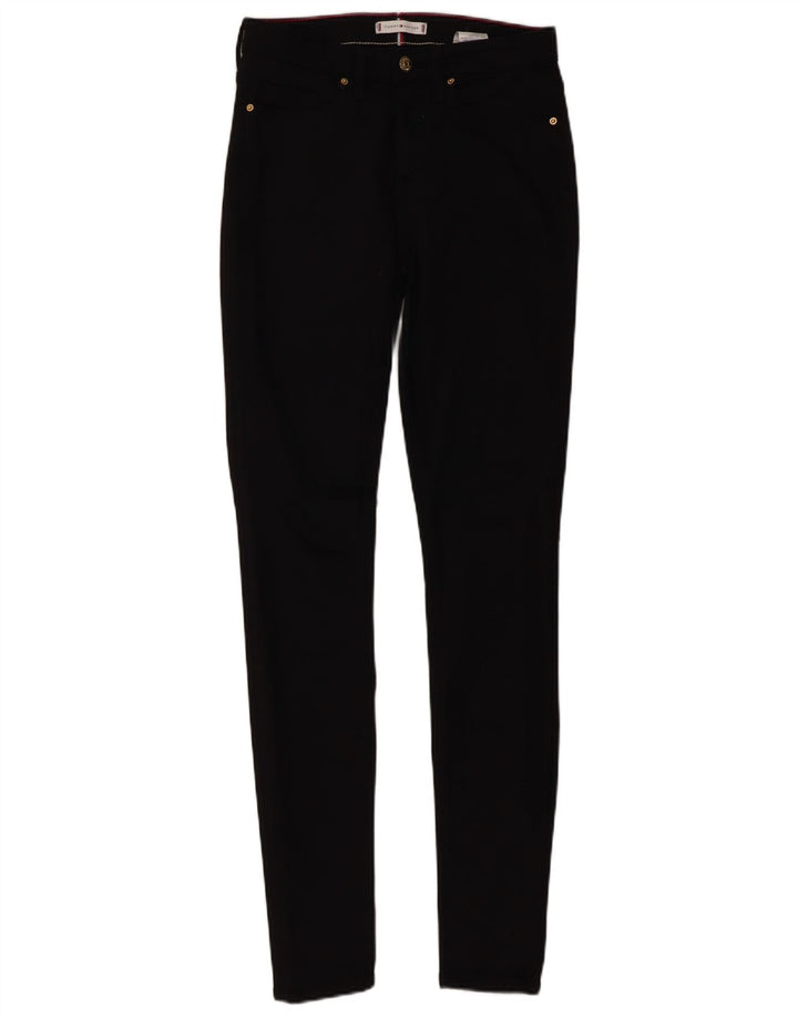 TOMMY HILFIGER Womens Skinny Jeans W26 L32  Black Cotton