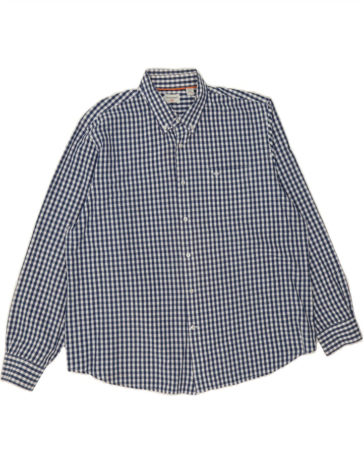 DOCKERS Mens Shirt 2XL Blue Gingham Cotton Vintage Dockers and Second-Hand Dockers from Messina Hembry 