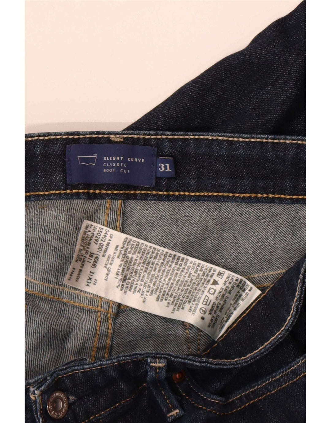 Levi's Womens Classics Curvy Bootcut Jeans W31 L31 Blue Cotton