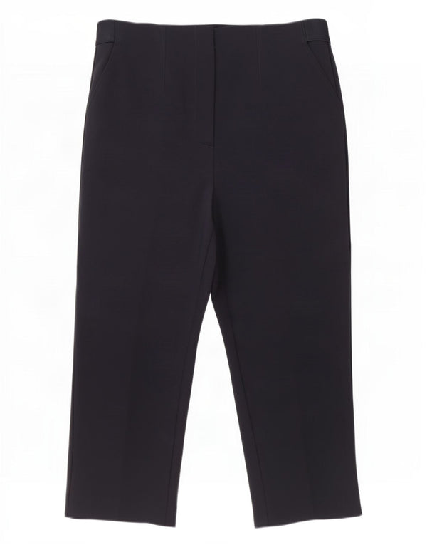 Marks & Spencer Womens Capri Trousers UK 14 Medium W30 L22 Navy Blue