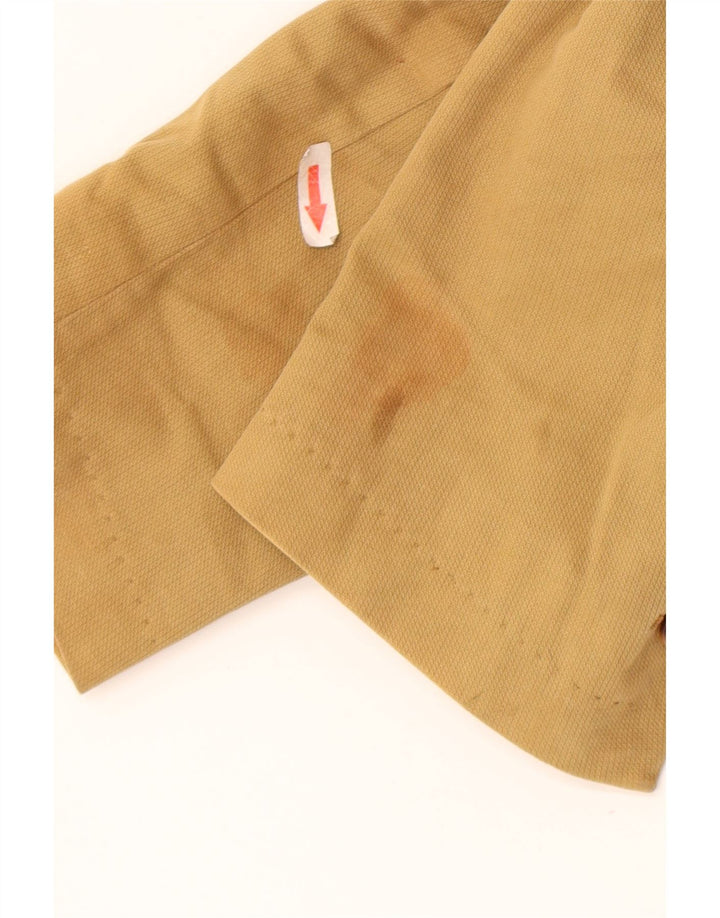 Massimo Dutti Mens 2 Button Blazer Jacket EU 48 Medium Khaki Cotton
