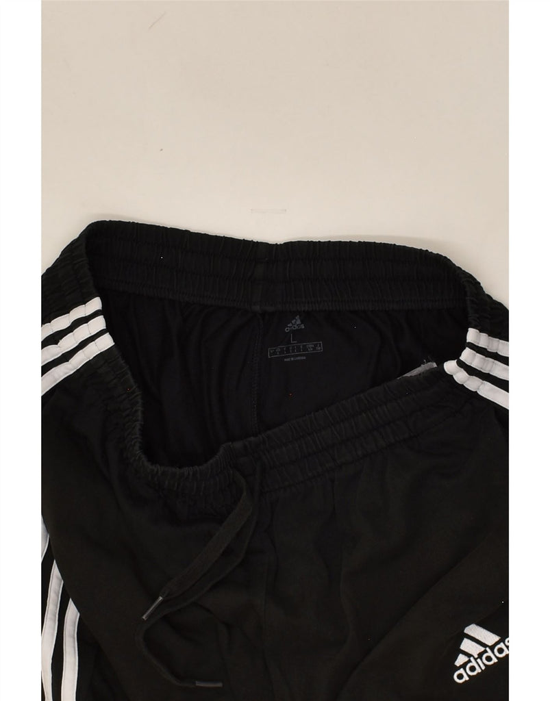 ADIDAS Mens Sport Shorts Large Black Cotton | Vintage Adidas | Thrift | Second-Hand Adidas | Used Clothing | Messina Hembry 