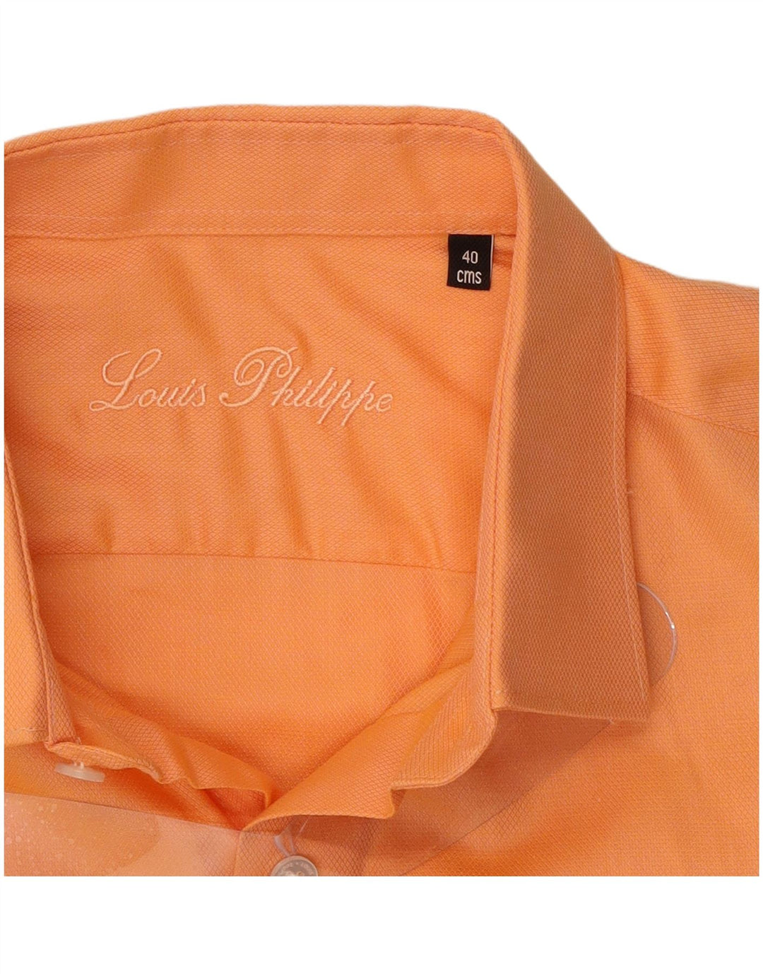 Louis Philippe Mens Shirt Size 40 Medium Orange Cotton