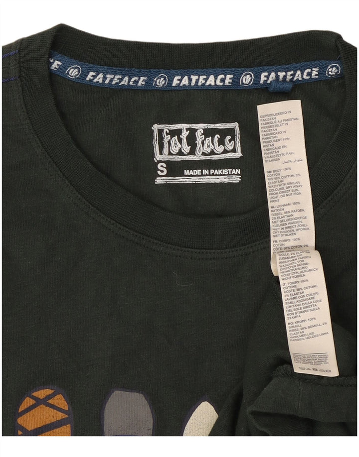 Fat Face Mens Graphic T-Shirt Top Small Green Cotton