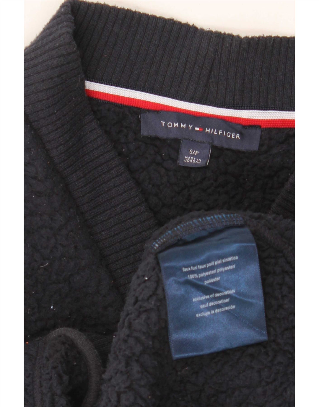 Tommy Hilfiger Womens Fleece Jacket UK 10 Small Navy Blue Polyester