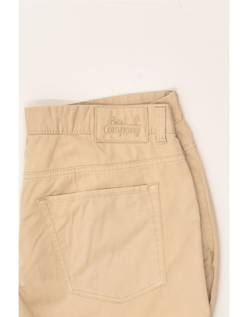 BEST COMPANY Mens Slim Casual Trousers IT 54 2XL W36 L33 Beige Cotton | Vintage Best Company | Thrift | Second-Hand Best Company | Used Clothing | Messina Hembry 