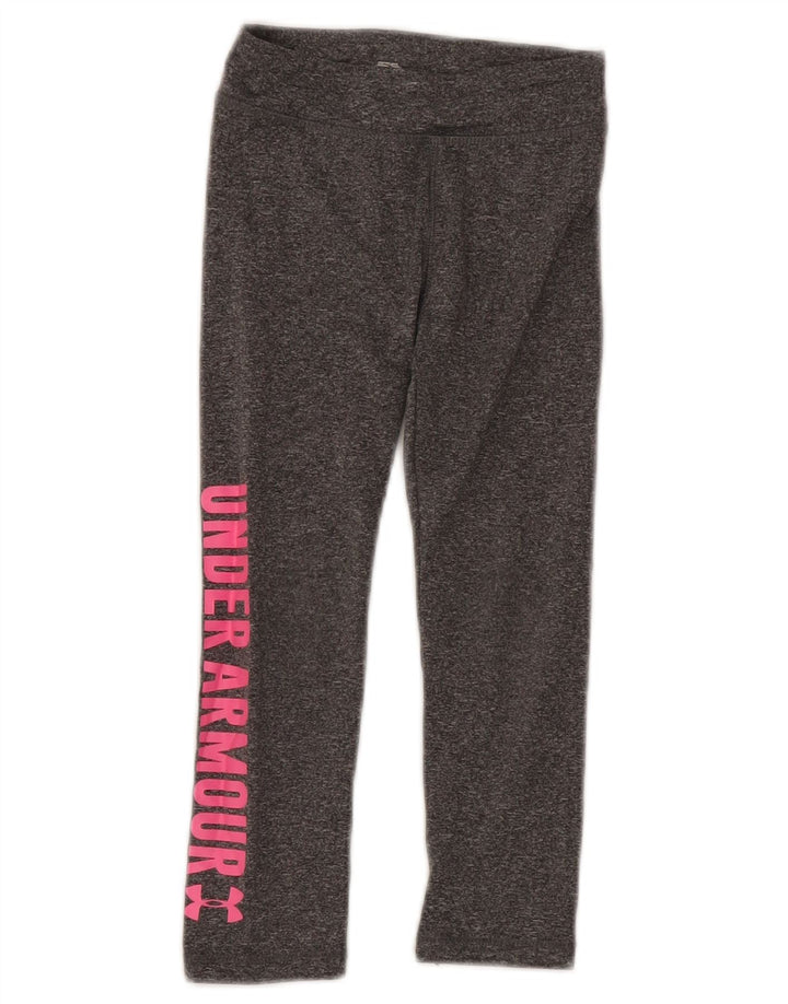 Under Armour Girls Graphic Leggings 4-5 Years  Grey Flecked