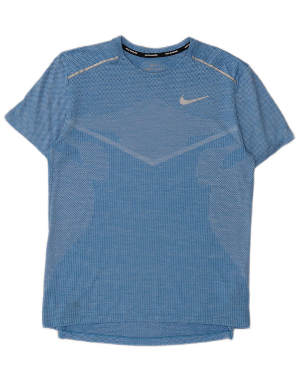 Nike Mens Dri Fit T-Shirt Top Small Blue Flecked Polyester