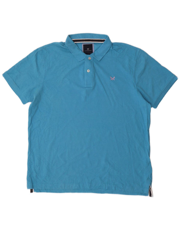 Crew Clothing Mens Polo Shirt XL Blue Cotton