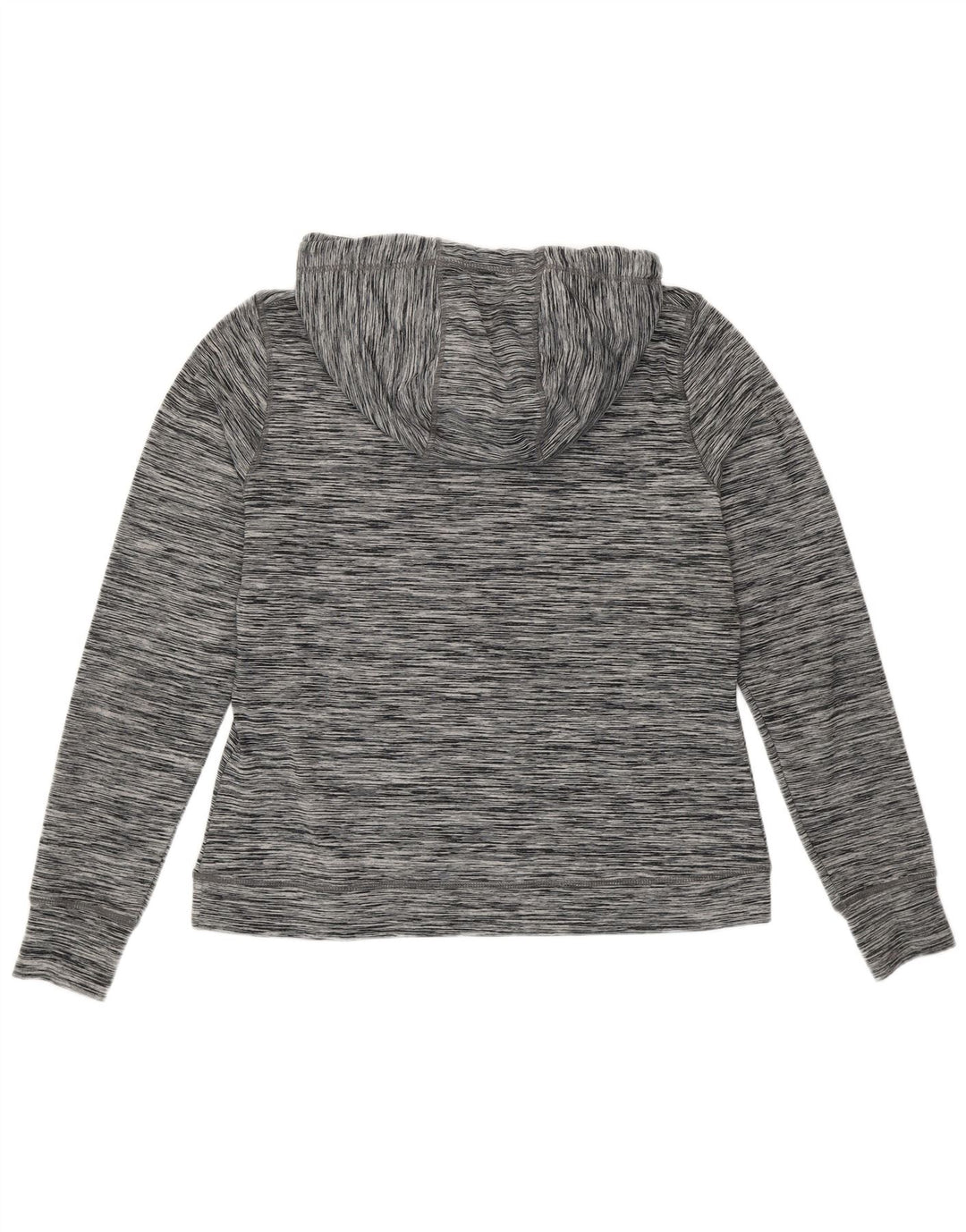 Superdry Womens Graphic Hoodie Jumper UK 12 Medium  Grey Flecked Polyester
