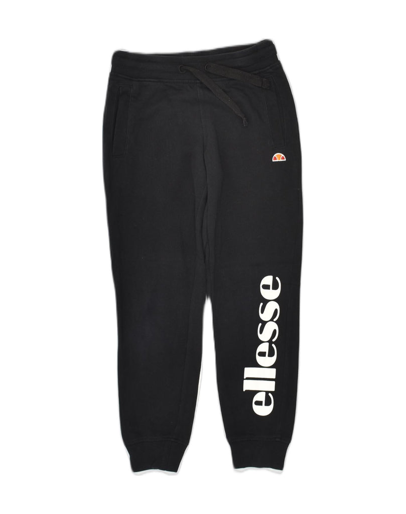 ELLESSE Boys Graphic Tracksuit Trousers Joggers 5-6 Years Black Cotton | Vintage Ellesse | Thrift | Second-Hand Ellesse | Used Clothing | Messina Hembry 