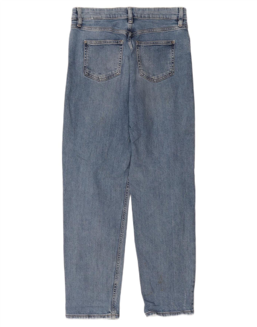 Marks & Spencer Womens Distressed Tapered Jeans UK 10 Small W30 L29 Blue
