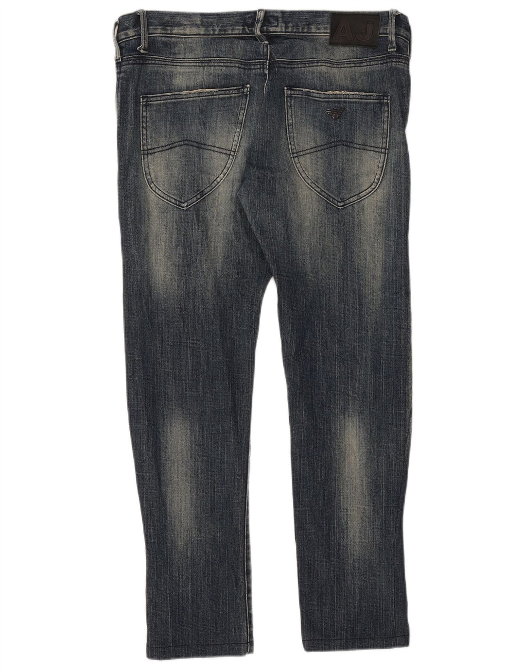 Armani Mens Slim Jeans W33 L28 Blue Cotton