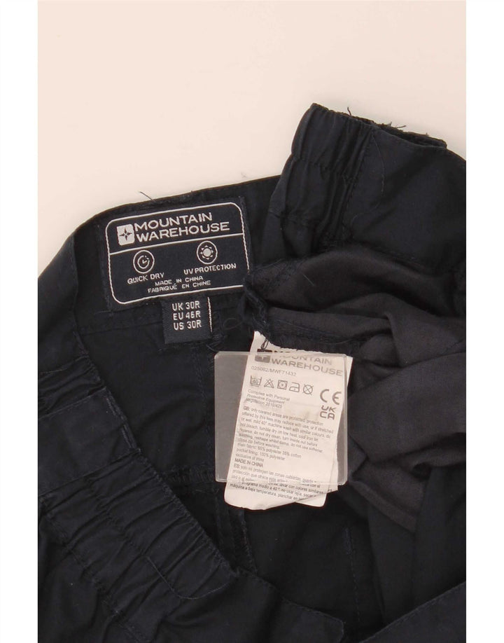 Mountain Warehouse Mens Straight Cargo Trousers W30 L31 Navy Blue Polyester