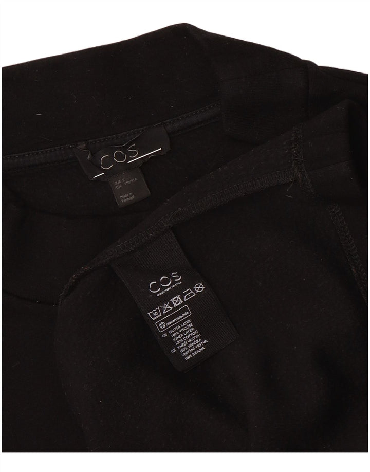 Cos Womens Oversized Top Long Sleeve UK 10 Small Black Viscose