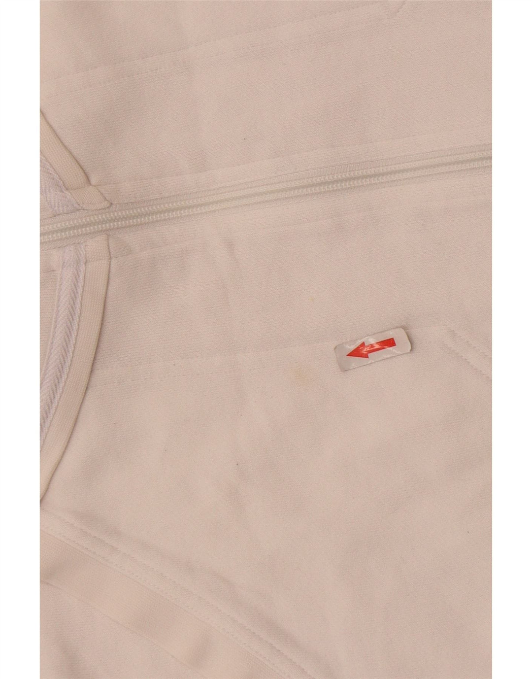 Adidas Womens Tracksuit Top Jacket UK 16 Large  White Cotton
