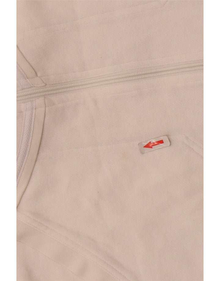 Adidas Womens Tracksuit Top Jacket UK 16 Large  White Cotton