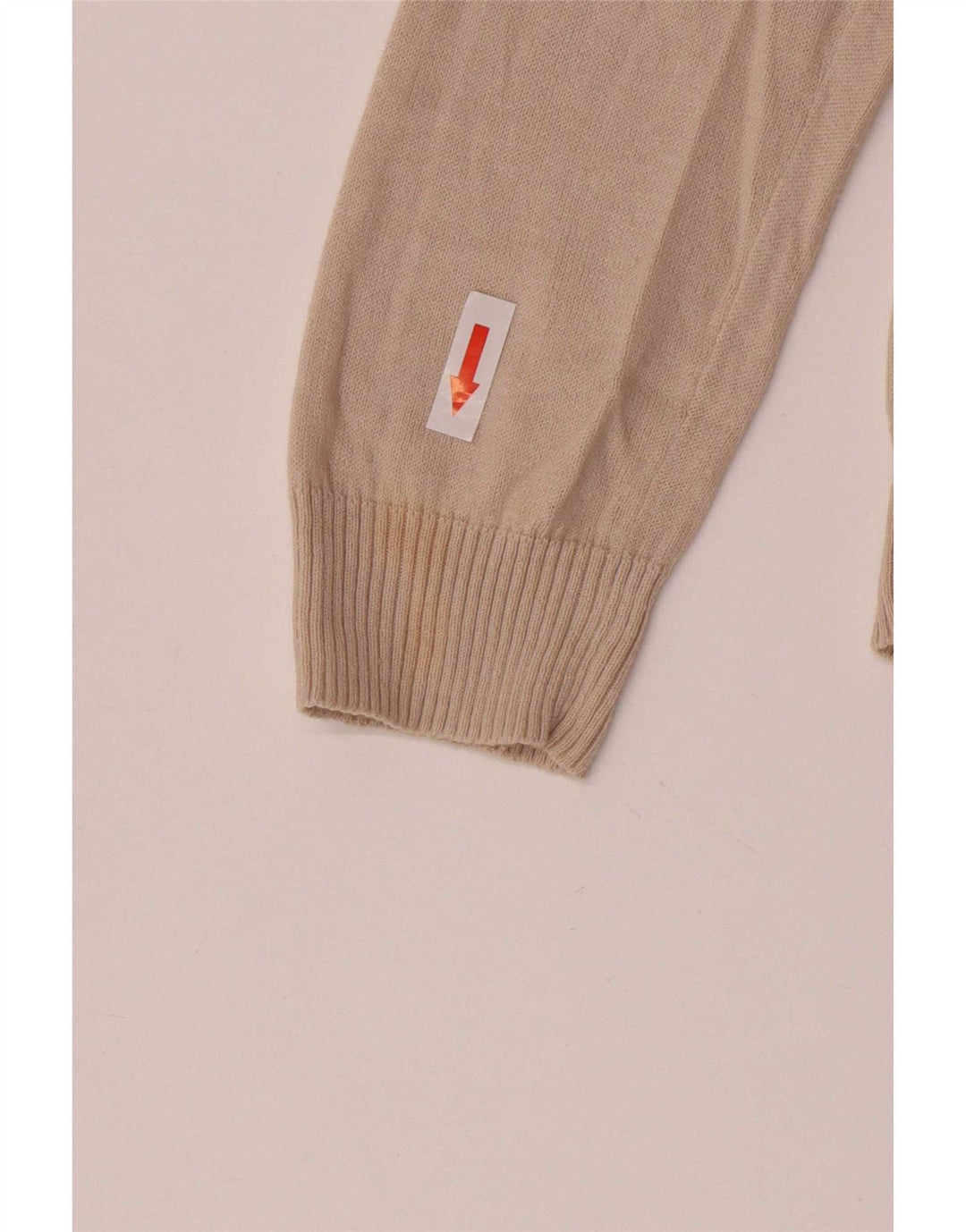 Zara Womens Cardigan Sweater UK 12 Medium Beige Cotton