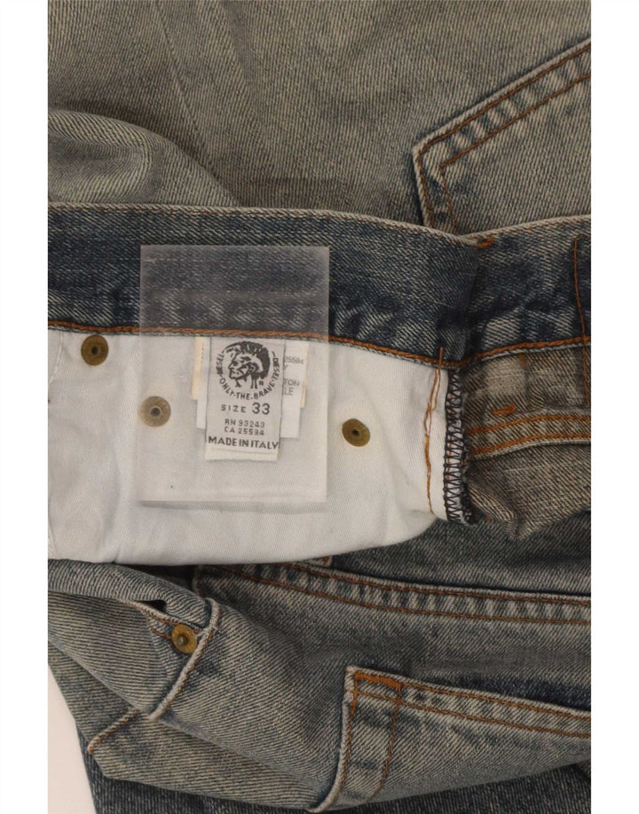 Diesel Mens Straight Jeans W33 L35 Blue Cotton