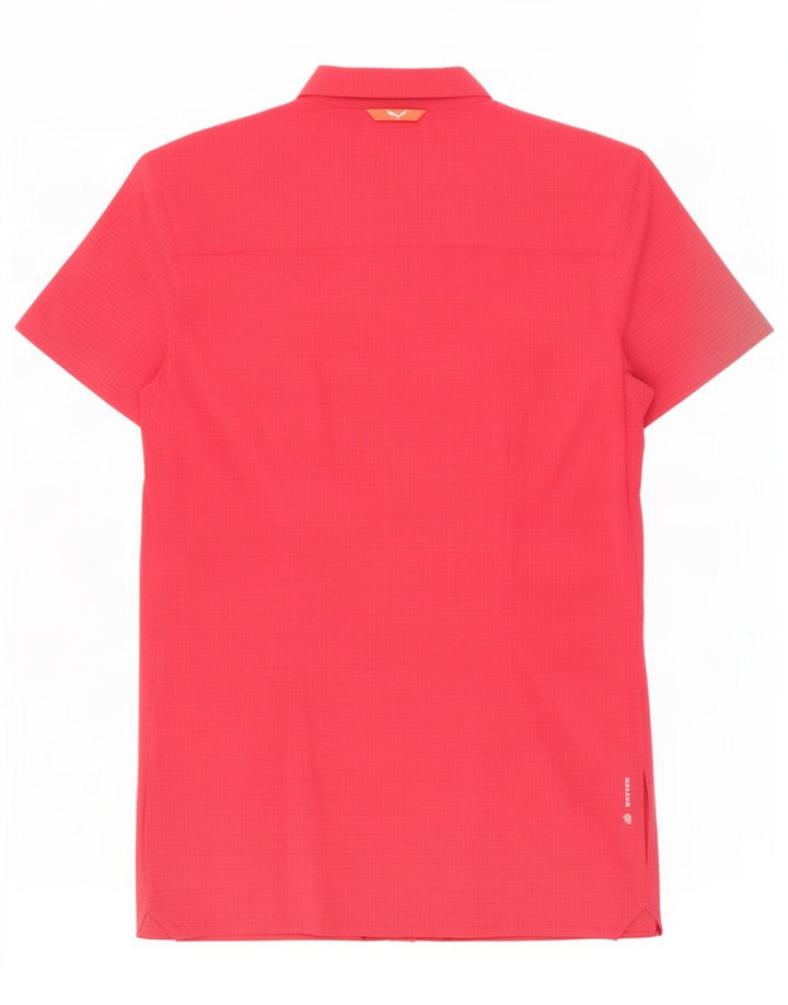 Dolomite Womens Short Sleeve Shirt IT 40 Small Pink Check