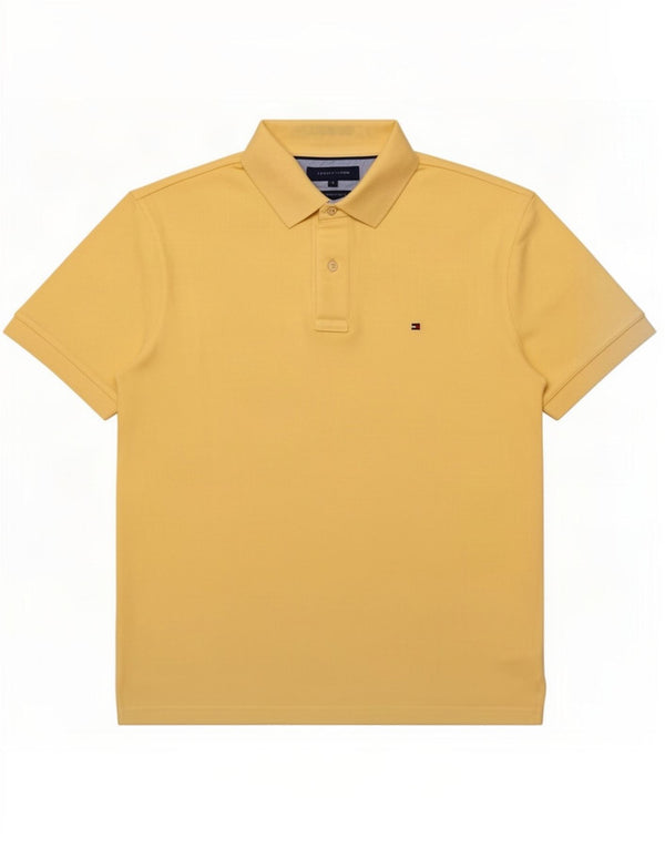 Tommy Hilfiger Mens Polo Shirt XL Yellow Cotton