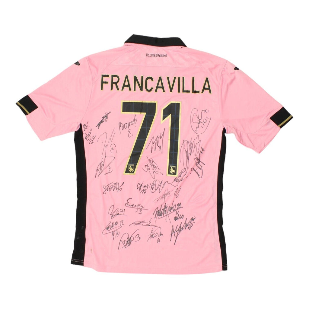 Palermo FC 2014-15 Signed Joma Mens Home Shirt | Football Sportswear VTG | Vintage Messina Hembry | Thrift | Second-Hand Messina Hembry | Used Clothing | Messina Hembry 