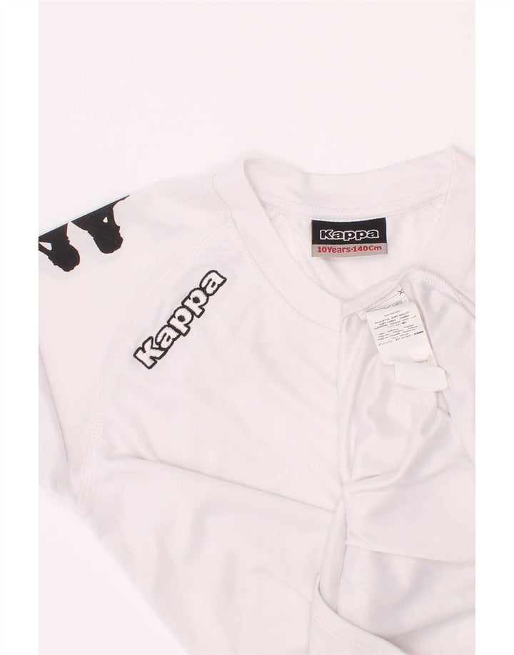 Kappa Boys Graphic T-Shirt Top 9-10 Years White Polyester