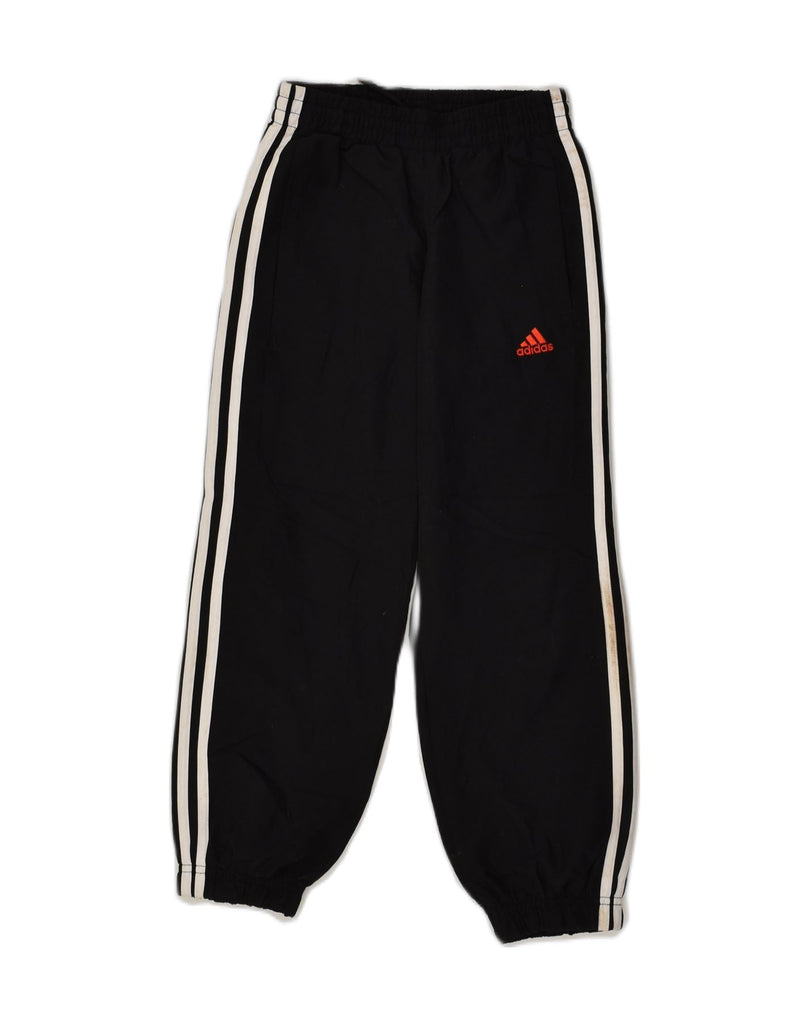 ADIDAS Boys Tracksuit Trousers 7-8 Years Black Polyester | Vintage Adidas | Thrift | Second-Hand Adidas | Used Clothing | Messina Hembry 