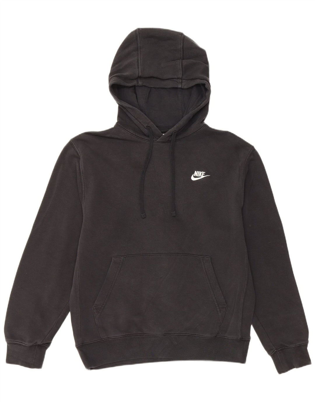 NIKE Mens Hoodie Jumper Small Black Cotton