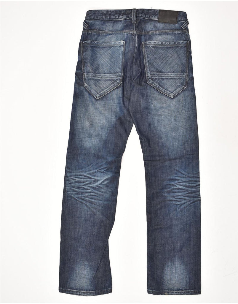 FISHBONE Mens Straight Jeans W32 L34  Navy Blue Cotton | Vintage Fishbone | Thrift | Second-Hand Fishbone | Used Clothing | Messina Hembry 