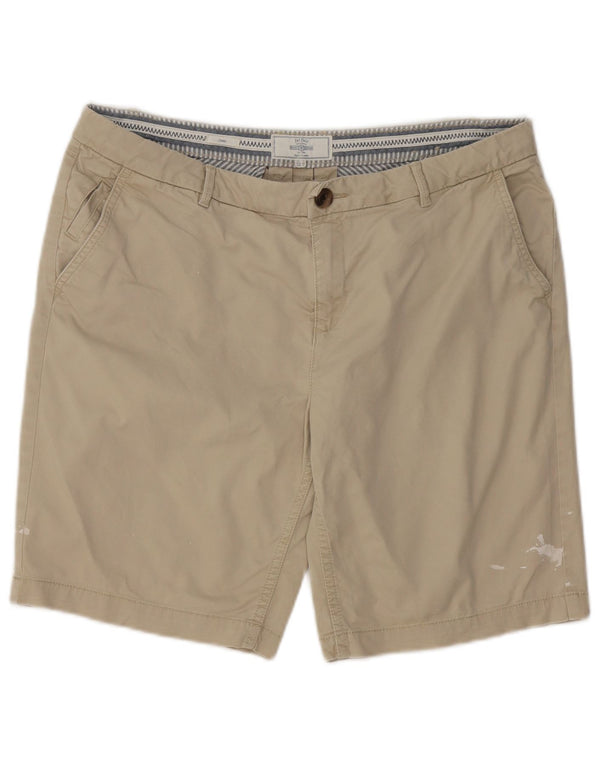 Fat Face Womens Regular Chino Shorts UK 14 Large W34 Khaki Cotton