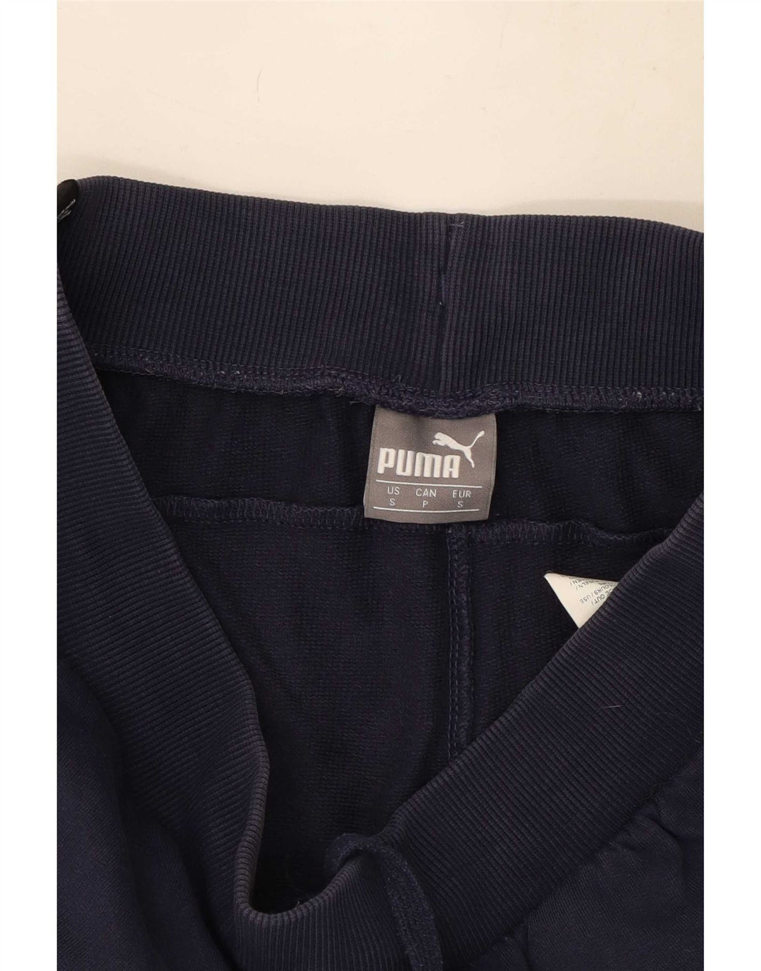 Puma Mens Graphic Sport Shorts Small Navy Blue Cotton