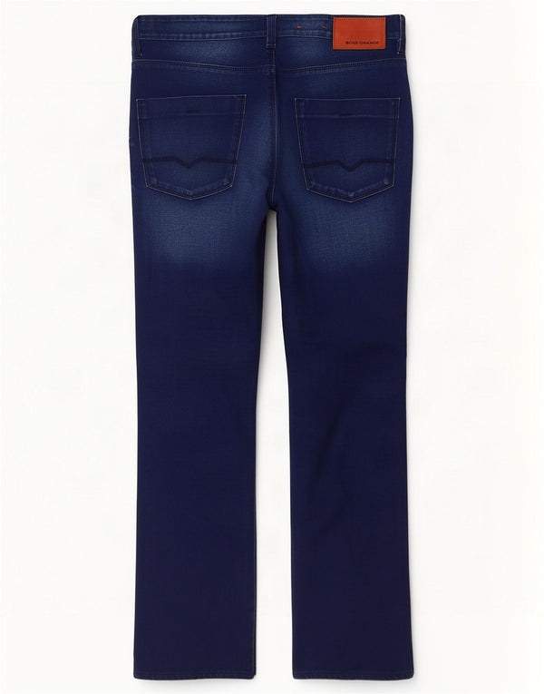 Hugo Boss Mens Straight Jeans W34 L32 Navy Blue Cotton