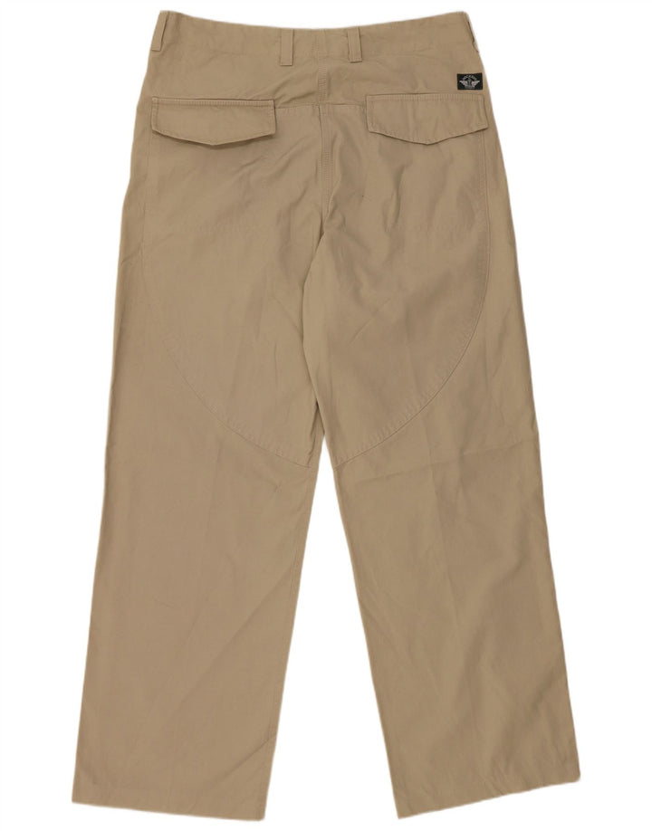 Dockers Mens Straight Trousers W34 L31 Beige Cotton