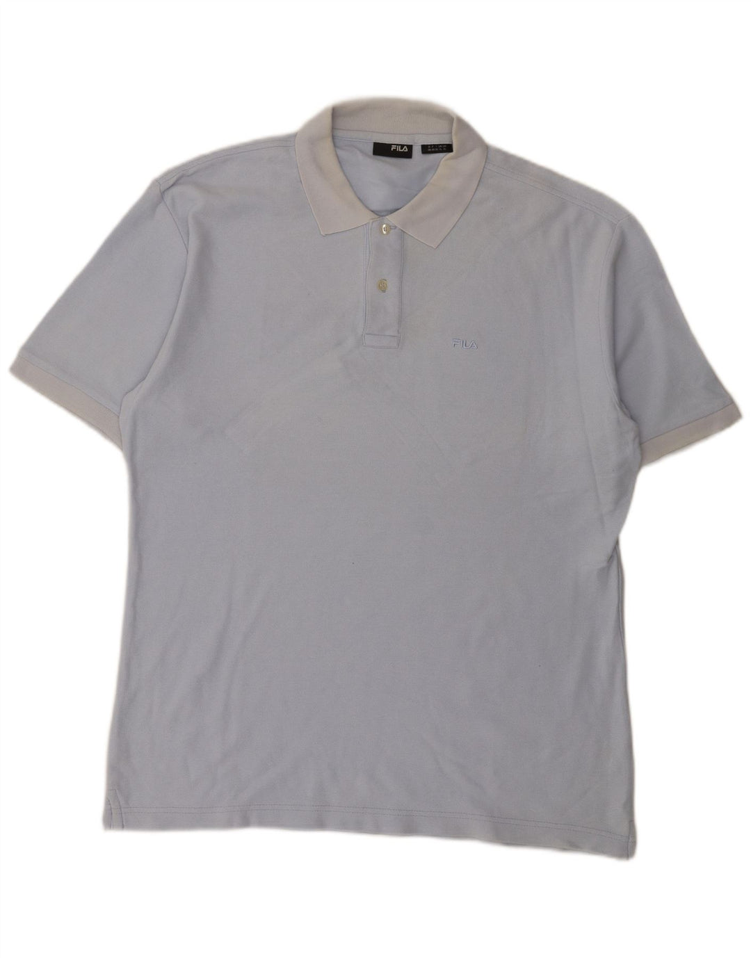 Fila Mens Polo Shirt XL Blue Cotton