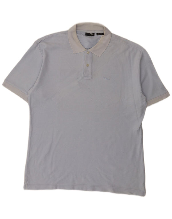 Fila Mens Polo Shirt XL Blue Cotton