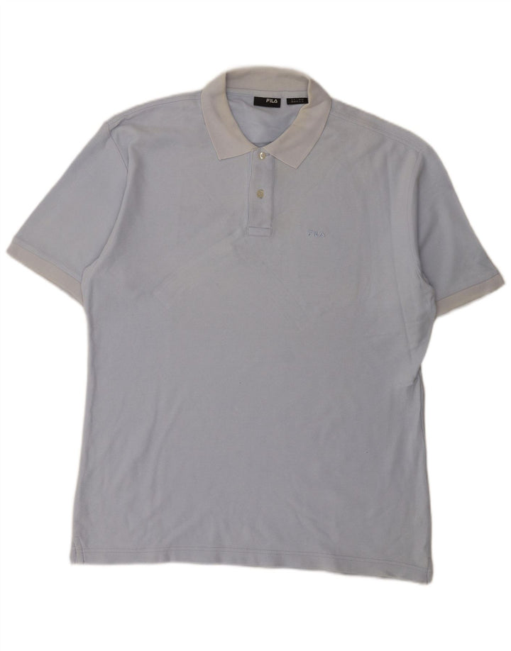 Fila Mens Polo Shirt XL Blue Cotton