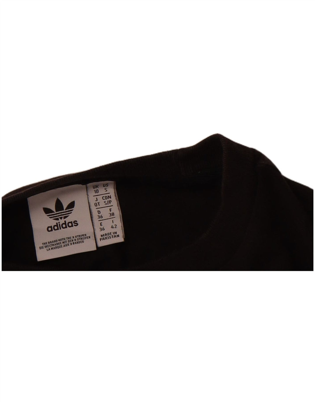 ADIDAS Womens Graphic T-Shirt Top UK 10 Small  Black
