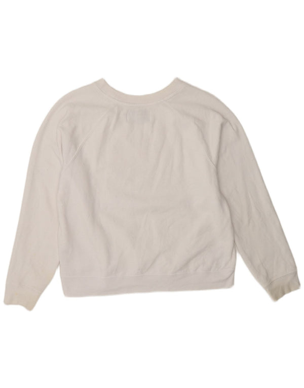 Calvin Klein Jeans Womens Graphic Sweatshirt Jumper UK 16 Large White