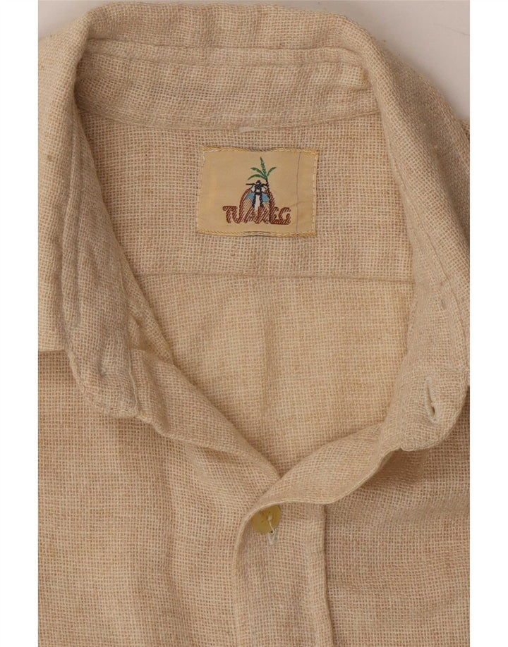 Tuareg Mens Shirt Small Beige