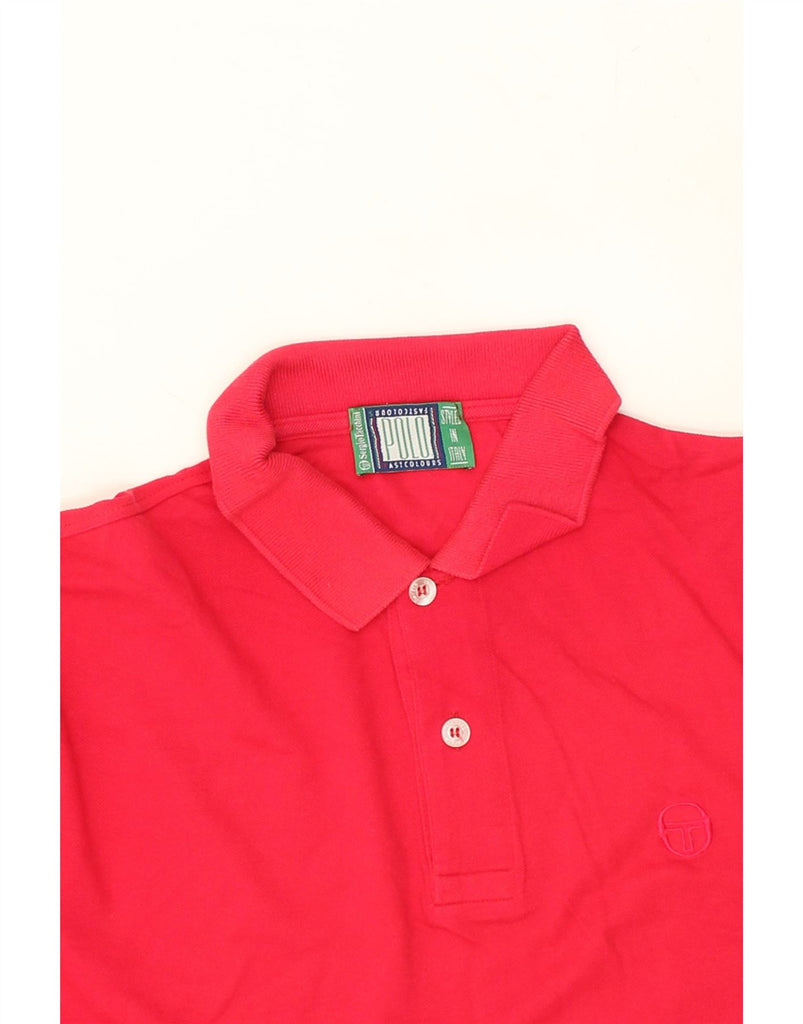 SERGIO TACCHINI Mens Polo Shirt IT 48 Medium Pink | Vintage Sergio Tacchini | Thrift | Second-Hand Sergio Tacchini | Used Clothing | Messina Hembry 