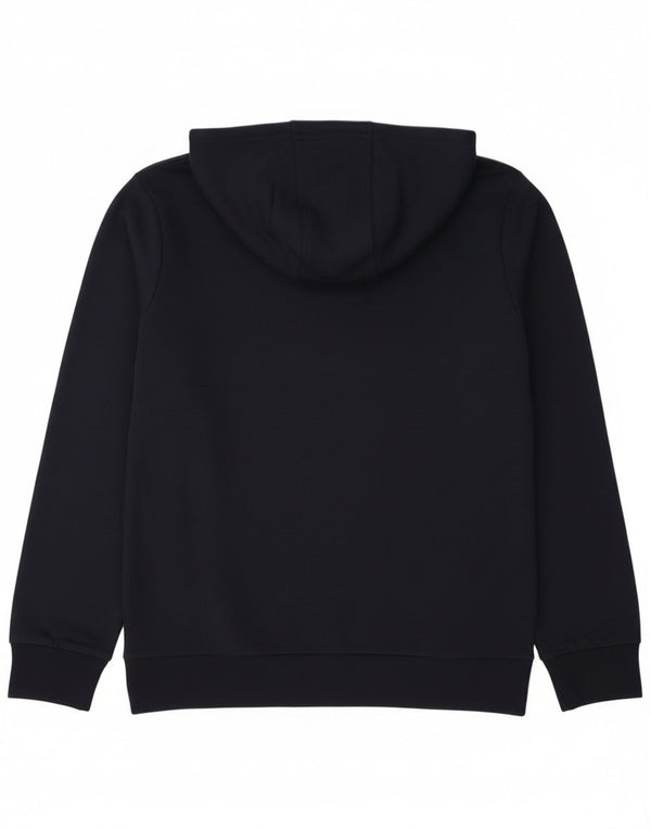 Adidas Girls Graphic Hoodie Jumper 13-14 Years Navy Blue Cotton